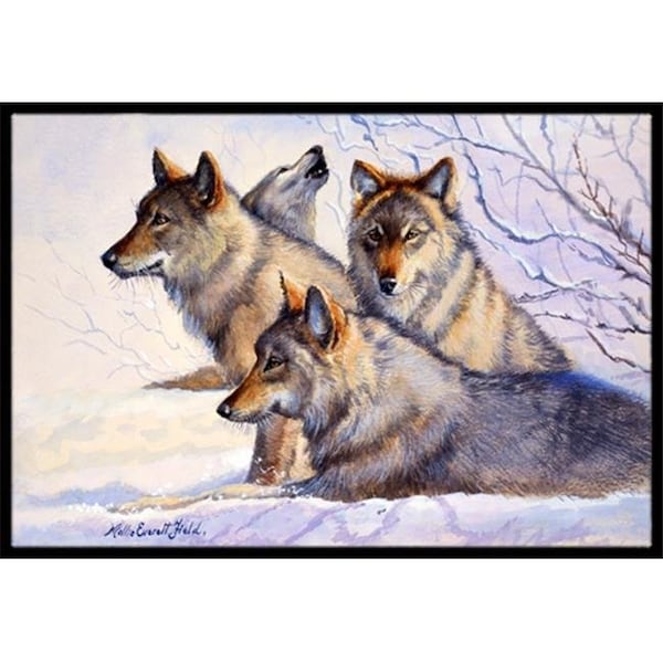 Carolines Treasures FMF0007MAT Wolves by Mollie Field Indoor or Outdoor Mat; 18 x 27 FMF0007MAT - main